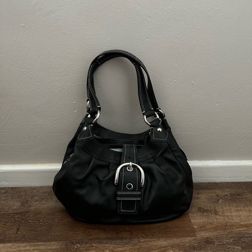 Black Leather Coach Bag